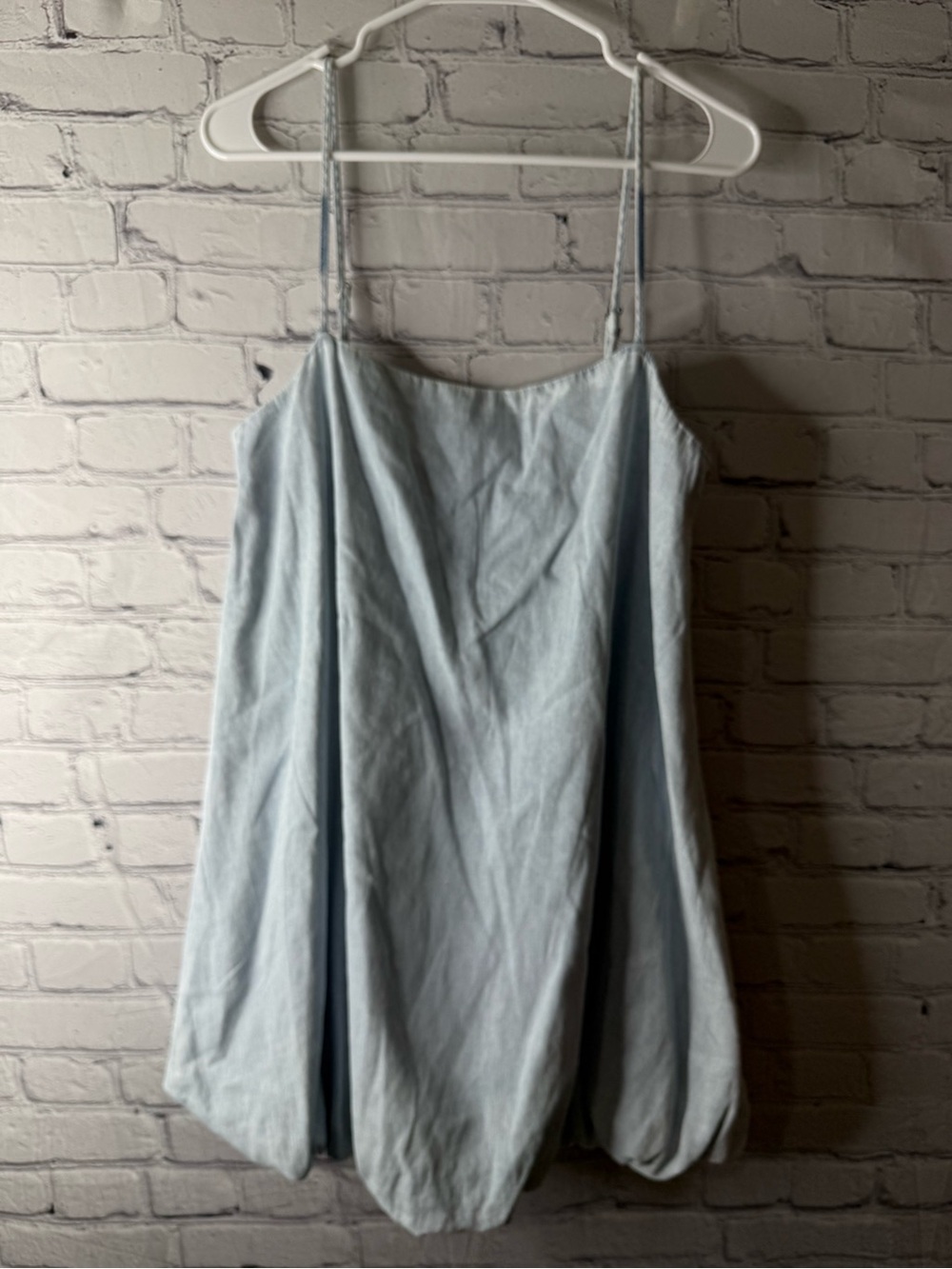 GAP Light Blue Spaghetti Strap bubble hem mini dress